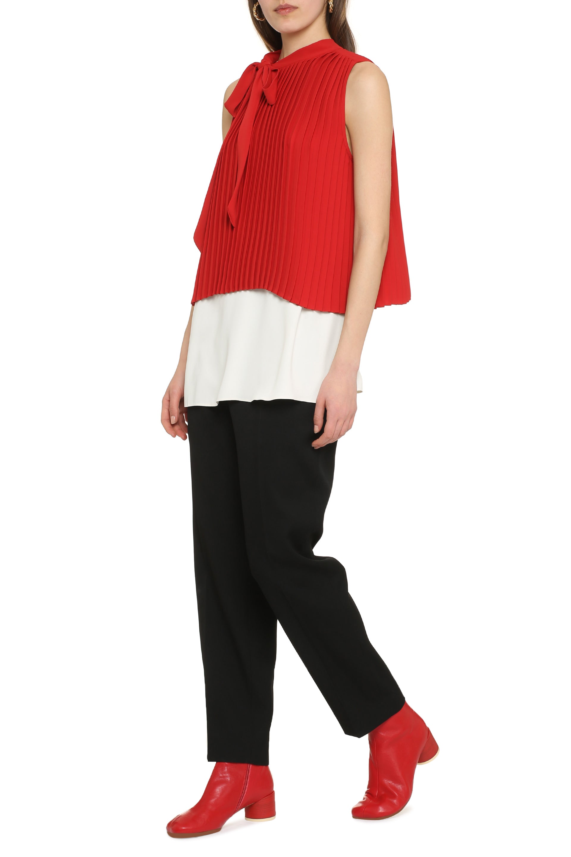 MM6 Maison Margiela - Pleated top red - The Corner