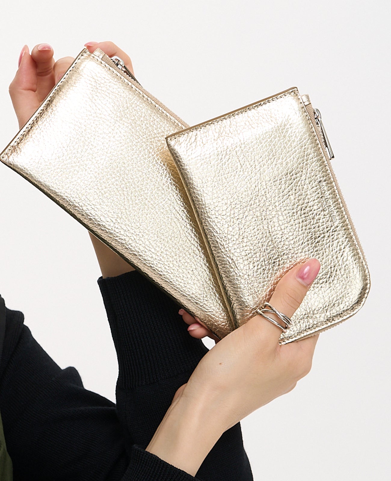 サロンドアルファード L字ファスナー ミニ財布 1819