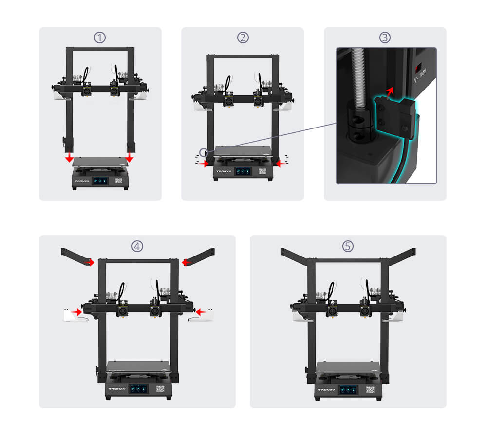 Tronxy Gemini S デュアル エクストルーダー IDEX 3D プリンター キット