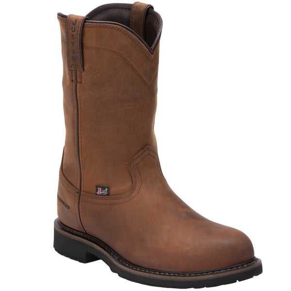 Shop Brown Mens Justin Original Workboots Ram 10 Inch Steel Toe
