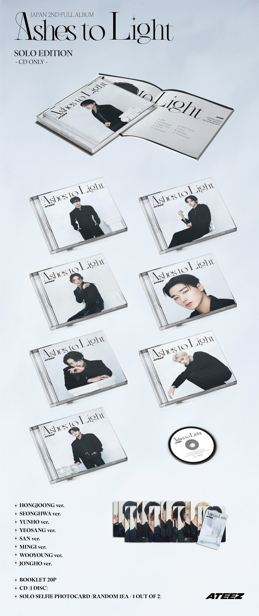 09/16 ATEEZ JAPAN] ATEEZ – Ashes to Light (Member Solo ver.) +