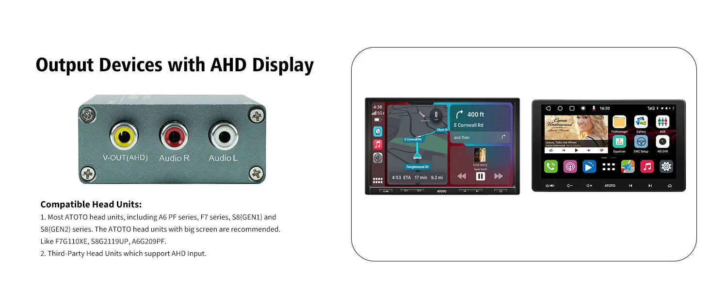 ATOTO AC-HAV50 HDMI to AHD Video Converter | Car Stereo Video Out