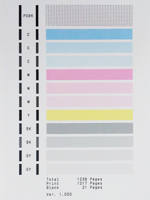 ノズルチェックパターンとは？各メーカーの印刷方法をご紹介 – インク