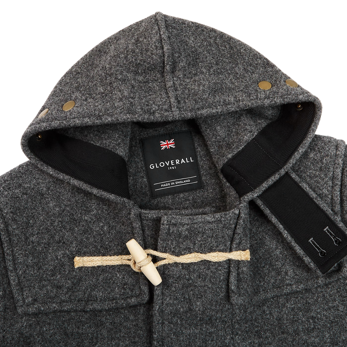 Gloverall | Grey Melange Wool Monty Duffle Coat | Fine Menswear