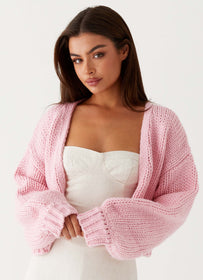 Jasleen Knit Cardigan - Pink – Peppermayo Canada