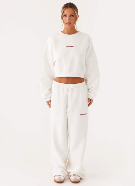 Signature Cropped Sweatshirt - Ivory – Peppermayo Canada