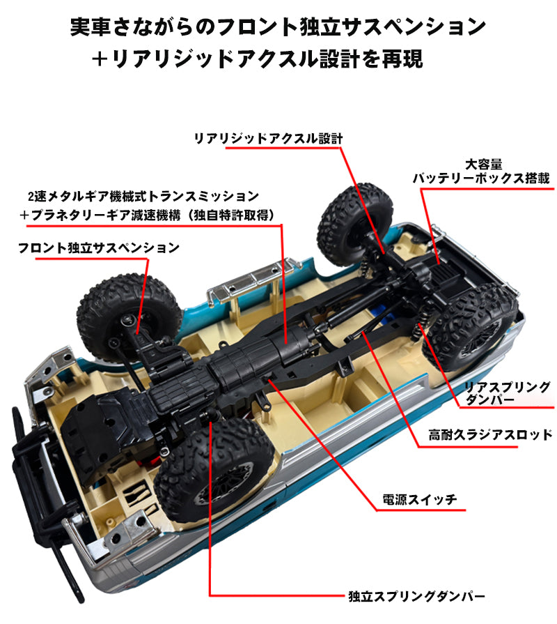 LDR/C 1:12 三菱デリカ L300 1986 正規ライセンス オフロードRC