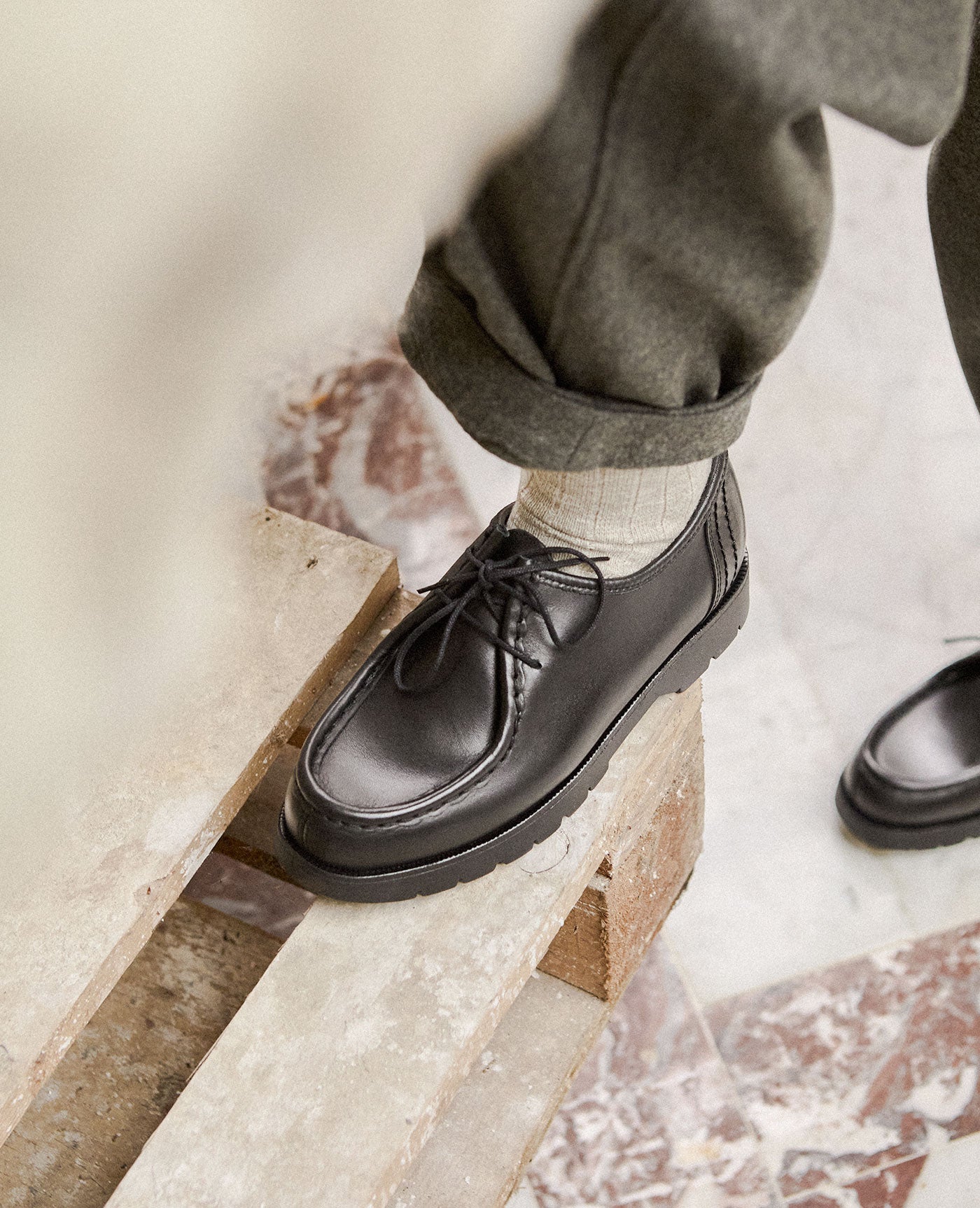 Leather Tyrolean Shoes | PADROR Black – Kleman