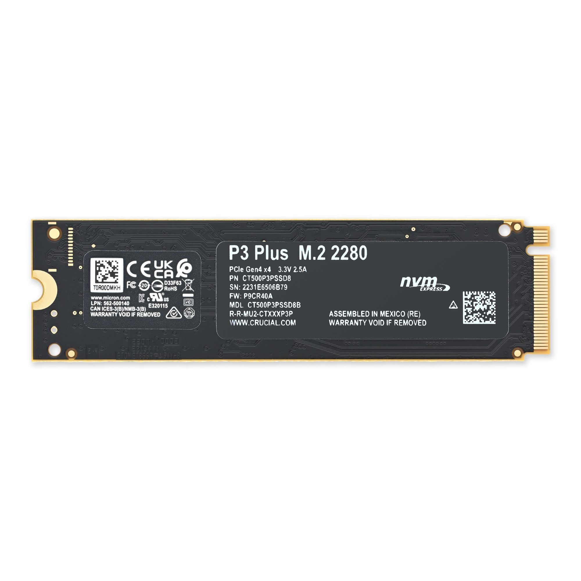 Crucial P3 Plus M.2 2280 SSD—Your complete iFixit Fix Kit: a