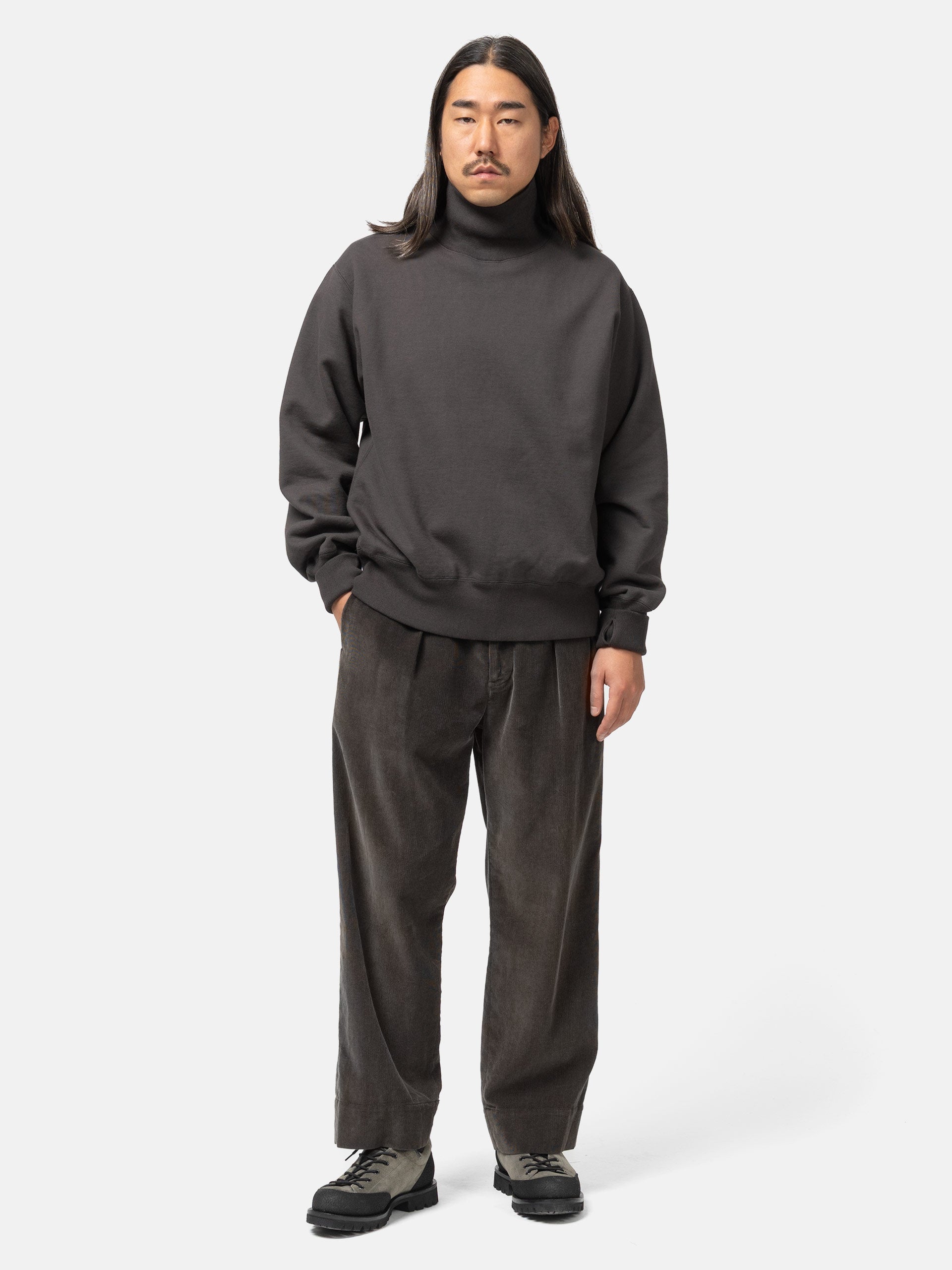 visvim Jumbo SB Sweat L/S DMGD Black | HAVEN