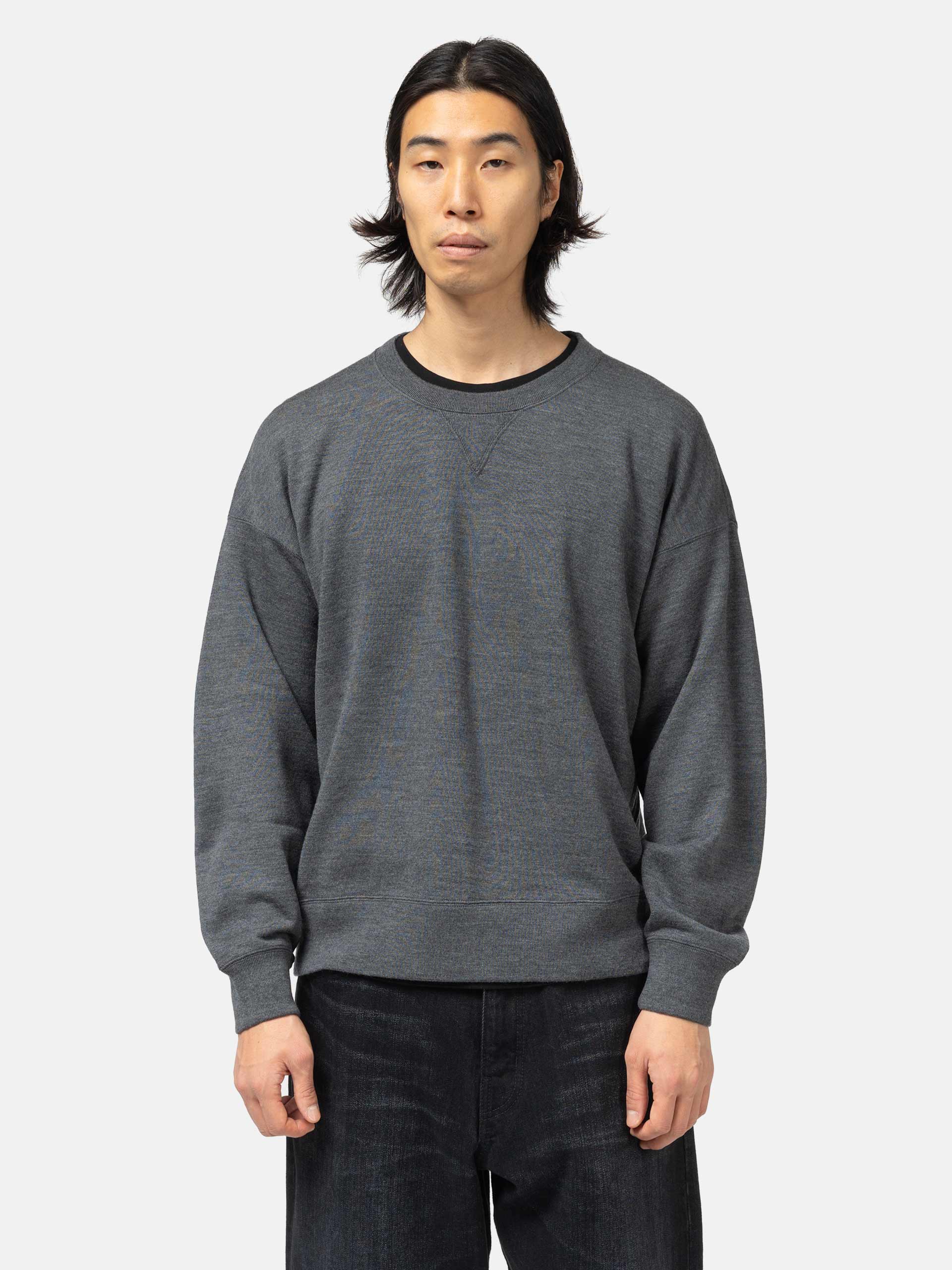 Jumbo SB Sweat L/S (Superfine) Charcoal | HAVEN