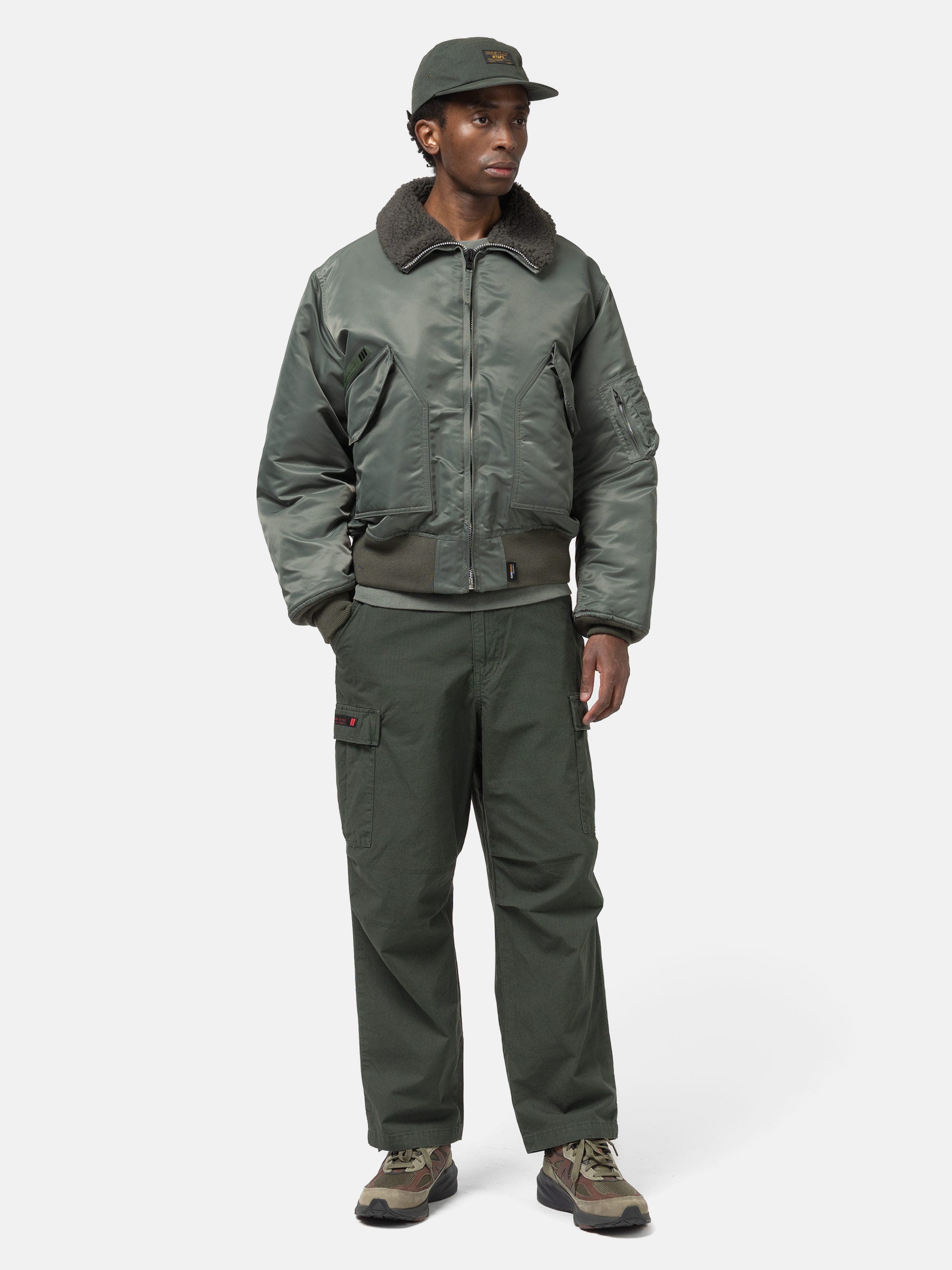 WTAPS ES / Jacket / Nylon. Satin. Cordura Olive Drab | HAVEN