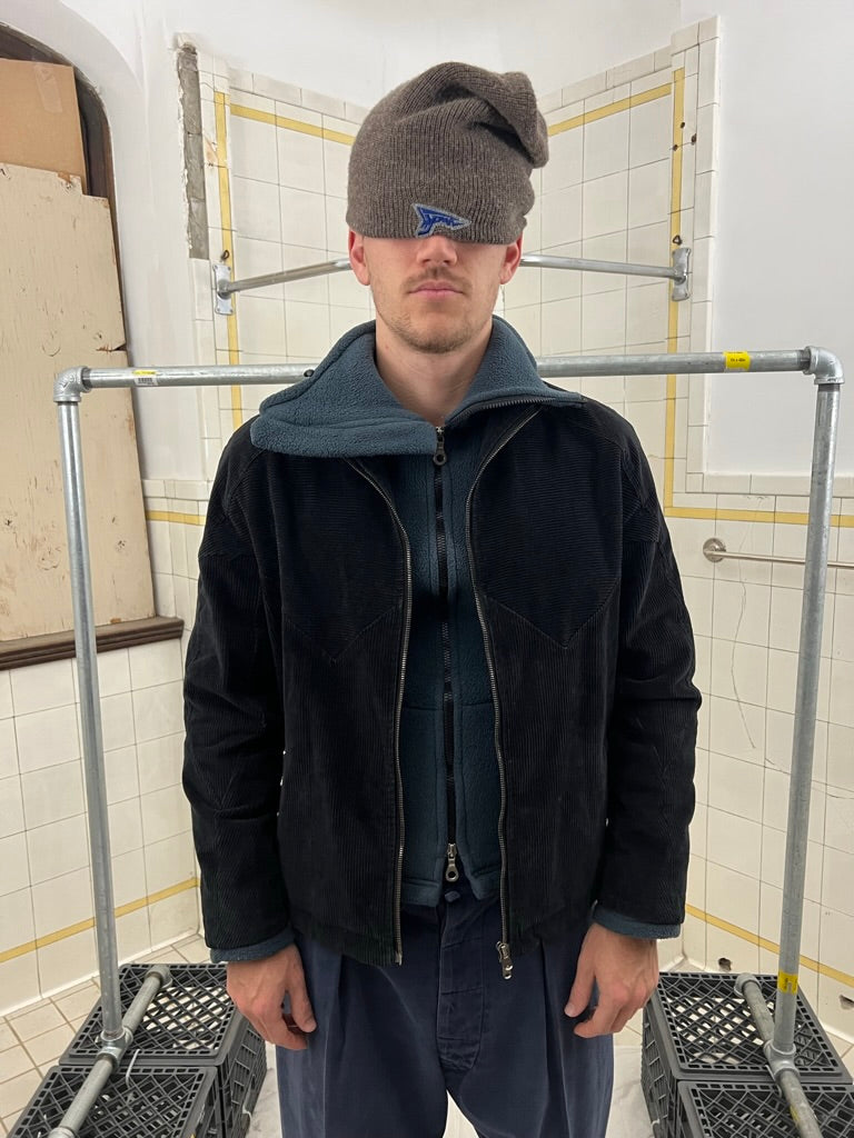 1990s Vexed Generation Blue Ninja Collar Fleece Jacket - Size S