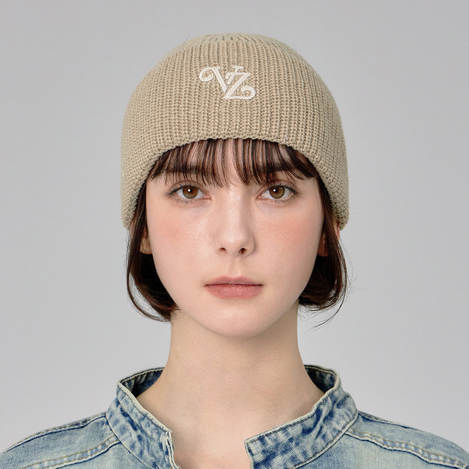 リーフ VZ ロゴウォッシュドビーニー / ベージュ - VARZAR | 60