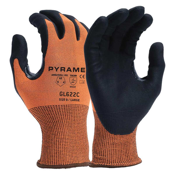 Pyramex GL613C Micro-Foam Nitrile Coated A4 Cut-Resistant Gloves