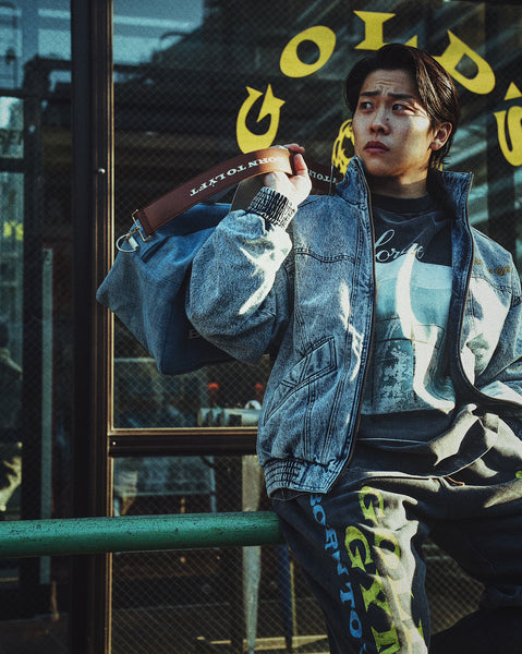 LÝFT × GOLD'S GYM Oversize Denim Jacket 1487 – フィットネスショップ
