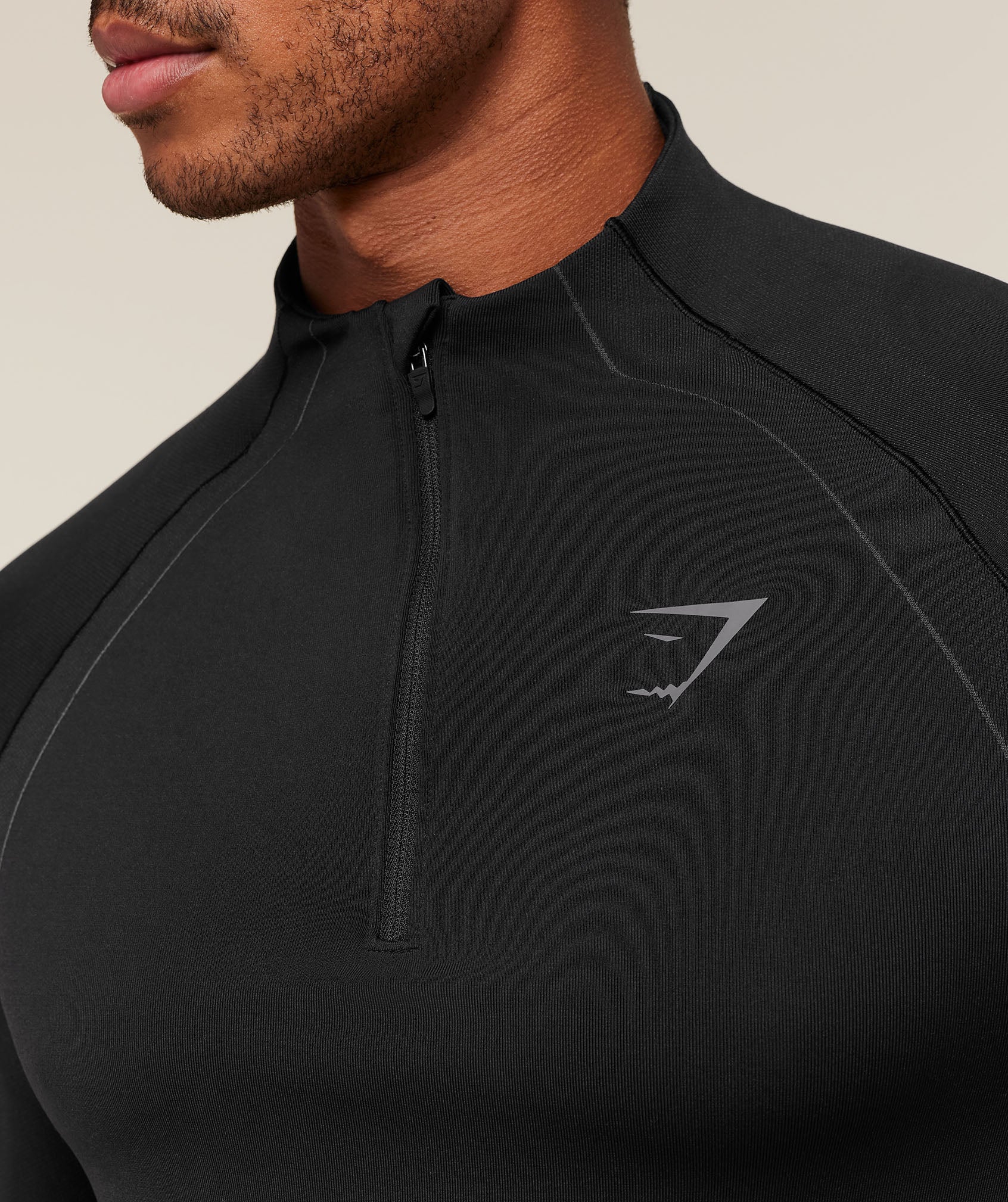 Gymshark Apex Seamless 1/4 Zip - Black/Dark Grey | Gymshark