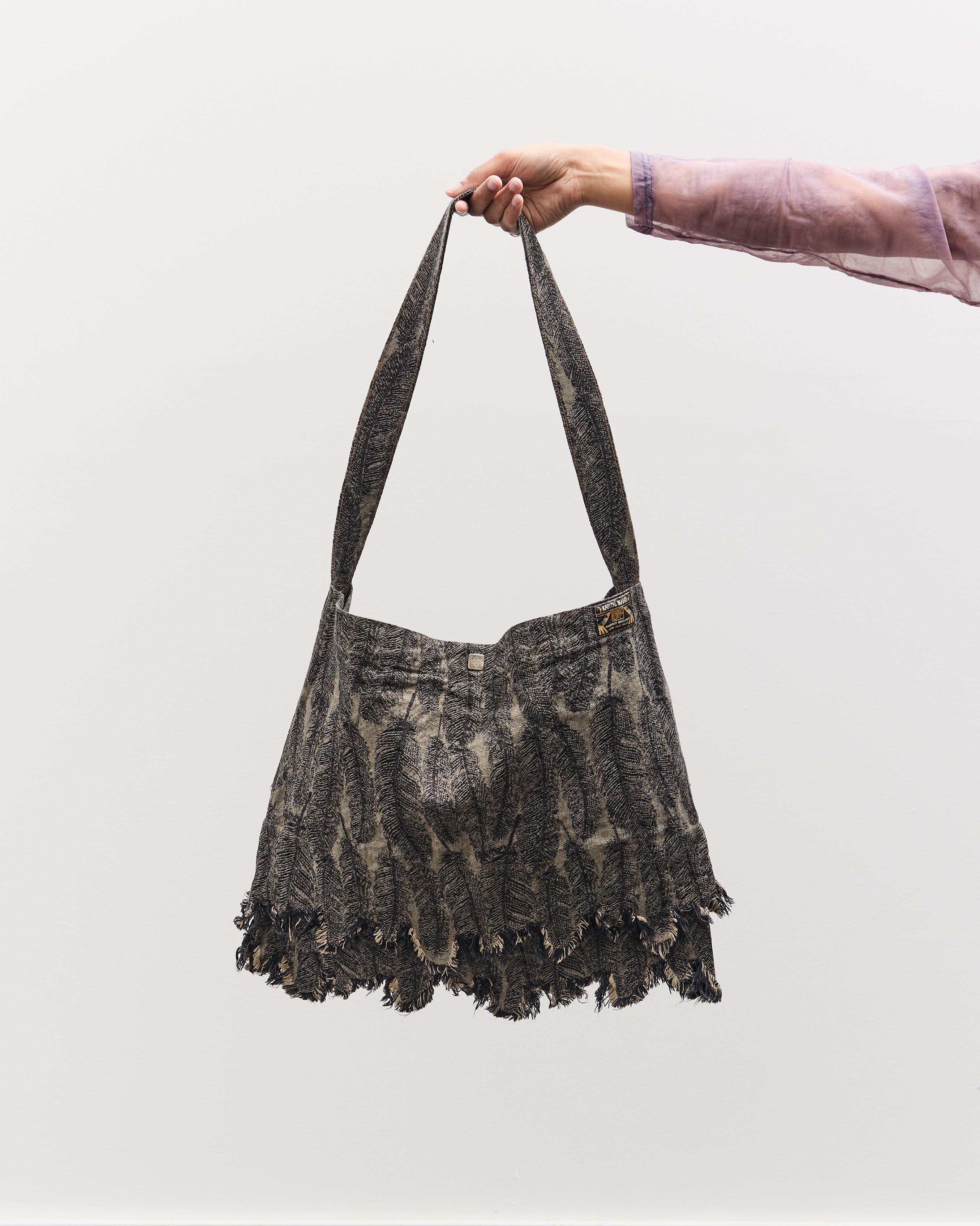 Kapital 12oz MAGPIE Denim MEDICINE Bag (L), BLKxBE – Glasswing