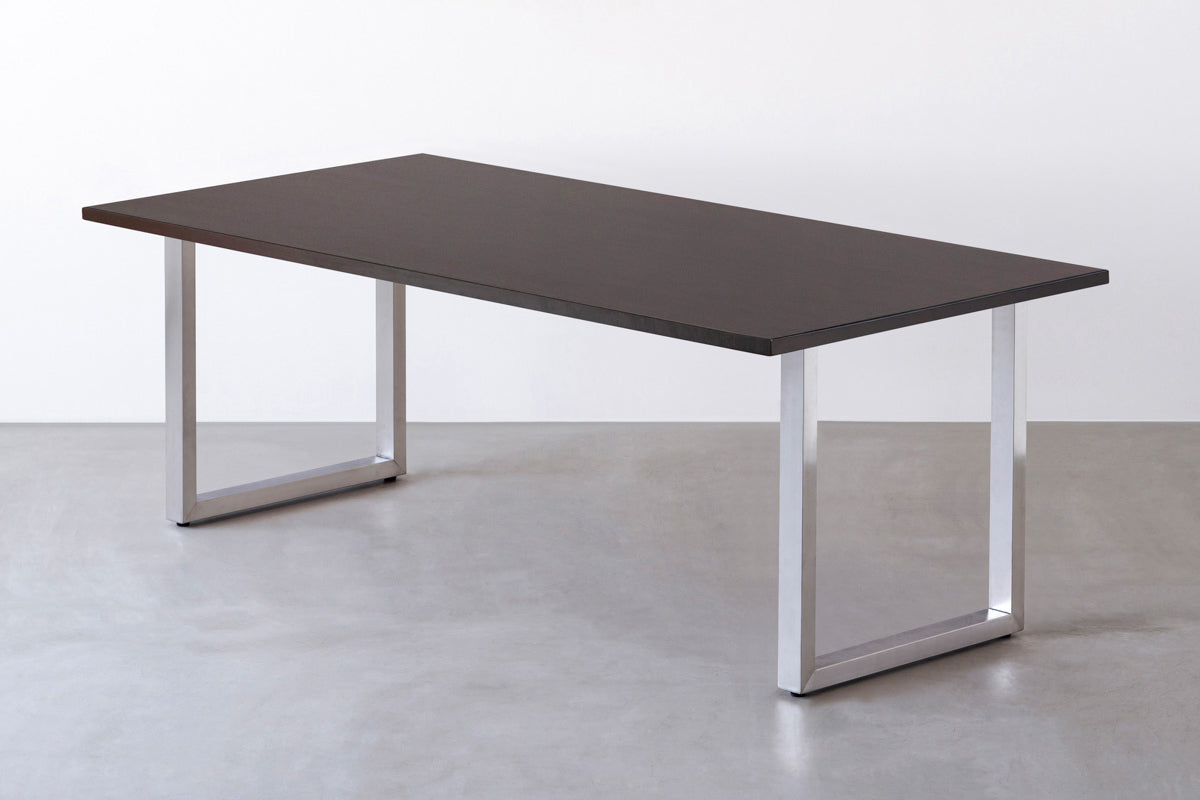 THE TABLE / ラバーウッド ブラックブラウン × Stainless × W181