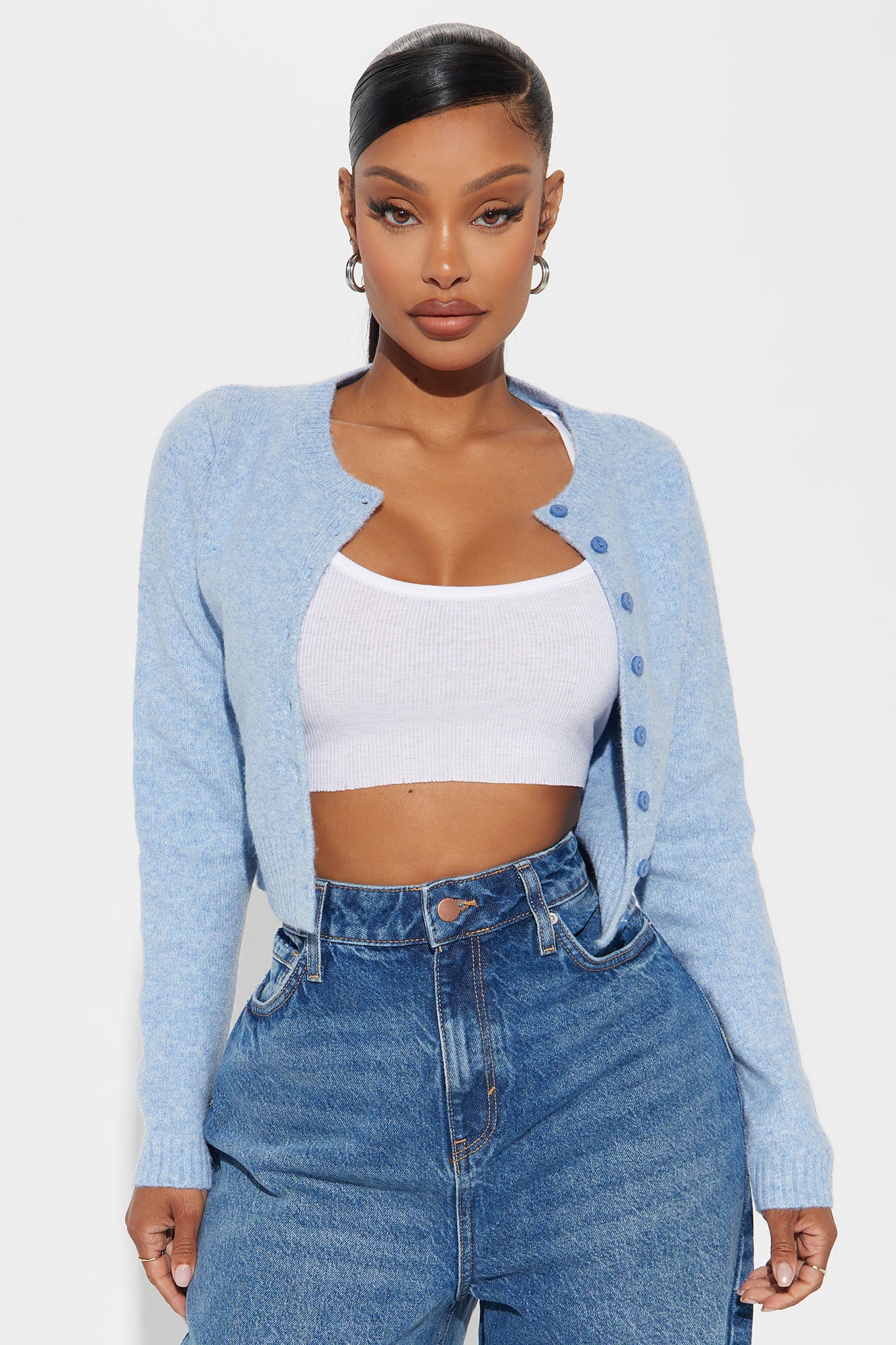 Sweet Sensation Cropped Cardigan - Blue | Fashion Nova