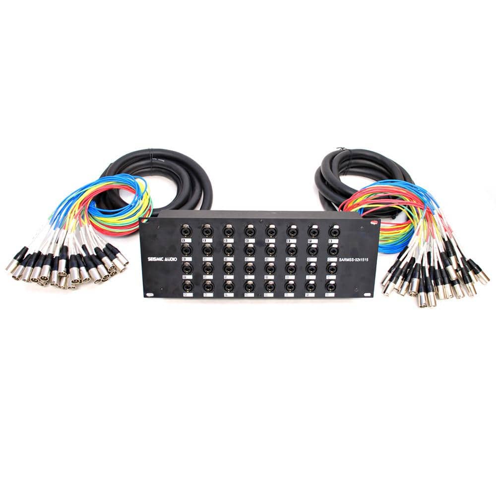 Rack Mountable 32 Channel XLR TRS Combo Send Splitter Snake with