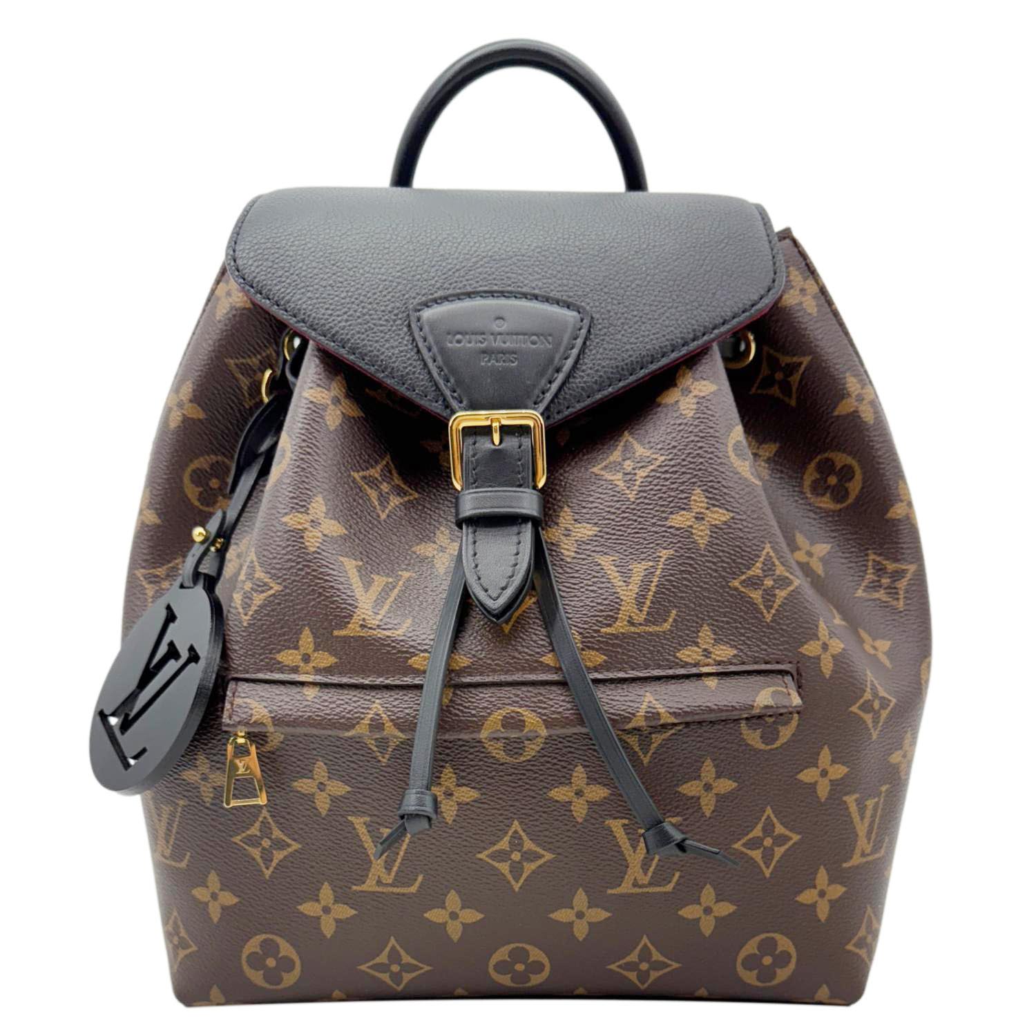 LOUIS VUITTON Montsouris NM PM Monogram Canvas Backpack Black