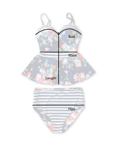 Breanne - Floral Peplum Swimsuit - $20 – Rad Swim