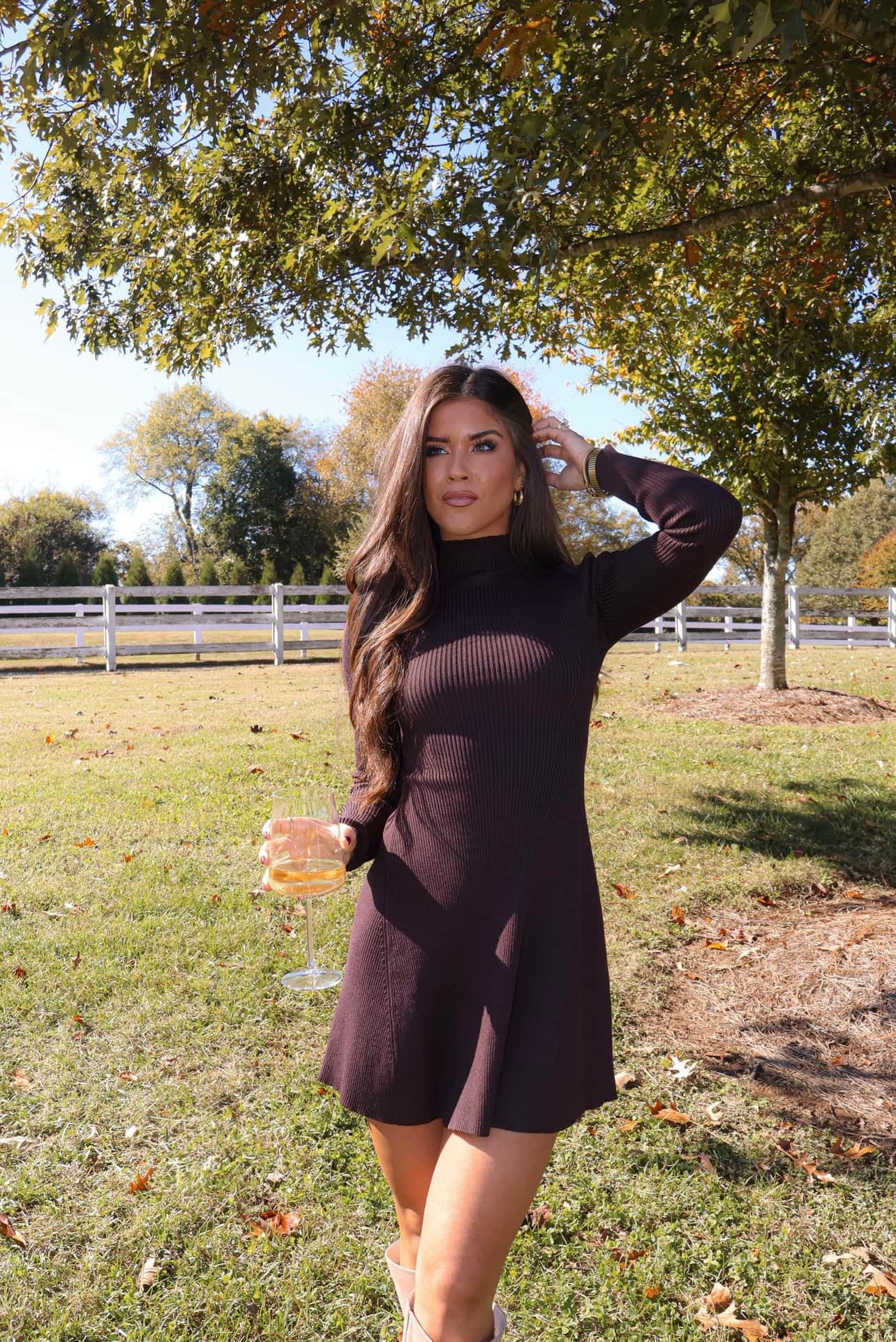 Cable Knit Mini Dress | Chunky Knit Long Sleeve Mini | Lane 201