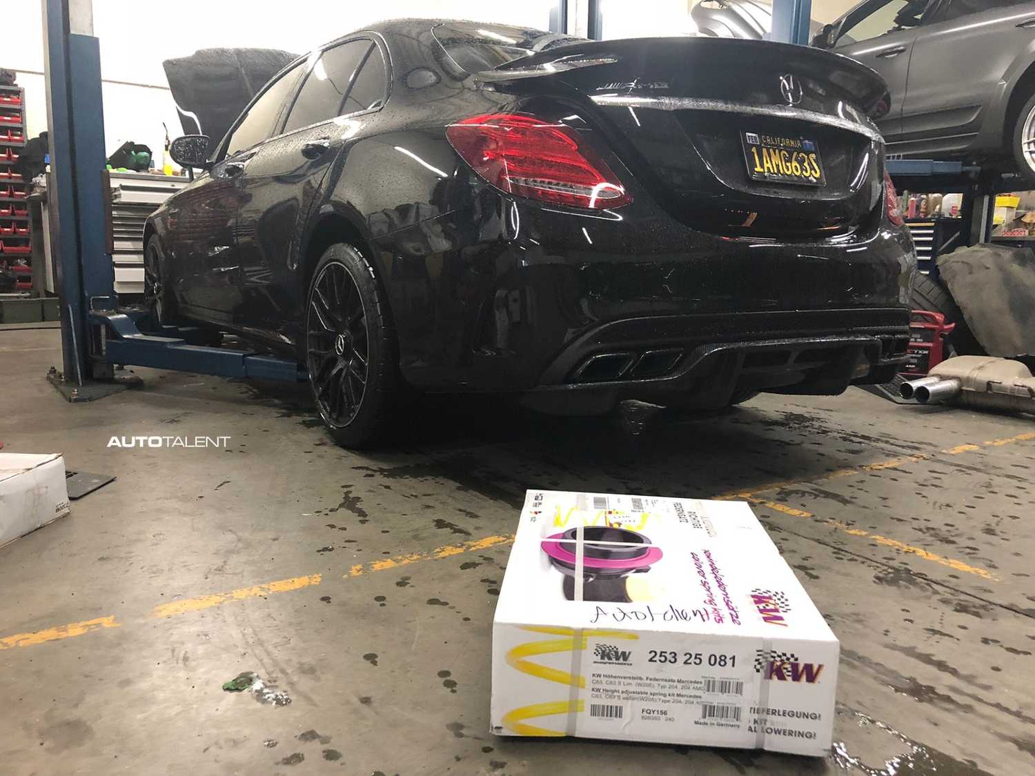 Mercedes W205 C63S AMG with new KW Height Adjustable Spring kit