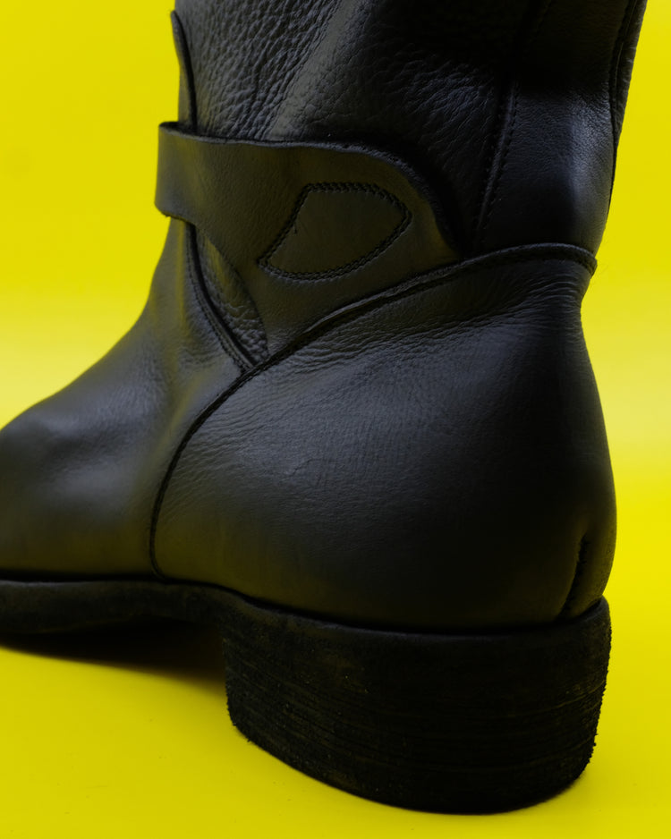 DPTO — Guidi Black Full Grain Calf Leather Engineer Boot