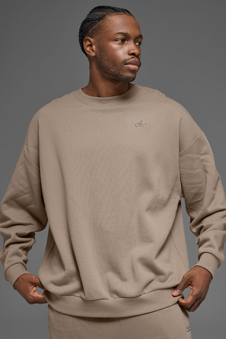 Accolade Crew Neck Pullover - Gravel | ALO