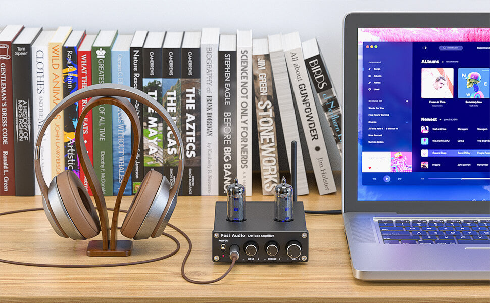 T20 Bluetooth Tube Amplifier Stereo 50W Power Headphone Amp – Fosi