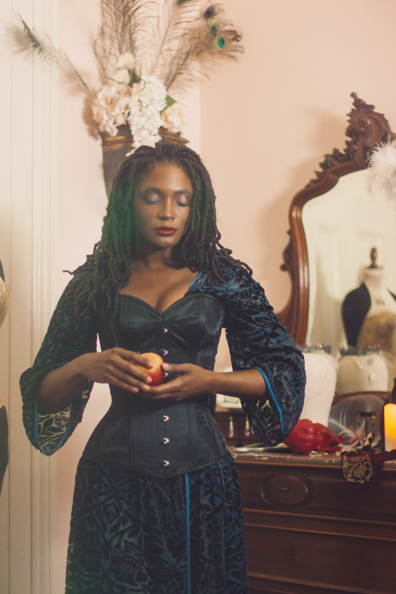 Signature Risque Valentine Overbust Corset - Dark Garden Unique