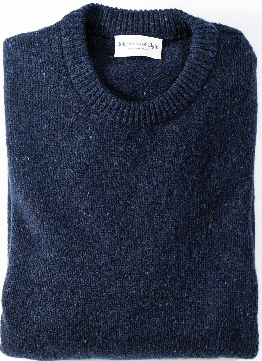 Navy Donegal Cashmere Crew - H. Stockton - Atlanta