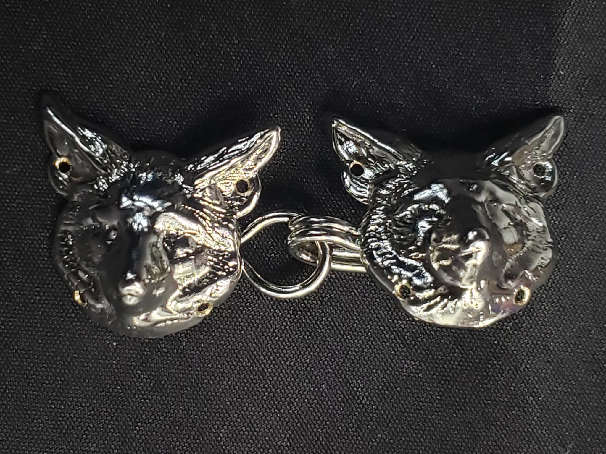 Fox Hook & Eye Cloak Clasp - Silver Tone Plated - Cloak & Dagger