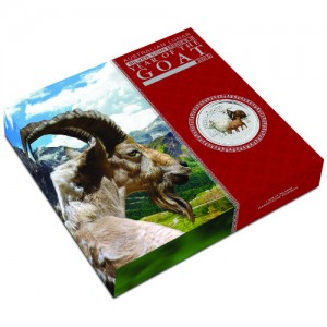 2015 1 Kilo Colorized Silver Australian Lunar Goat Gemstone Eye