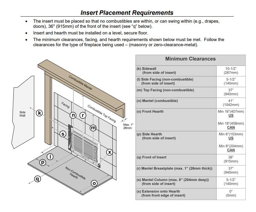 Lopi Medium Flush Wood NexGen-Hybrid™ Rectangular Wood Insert