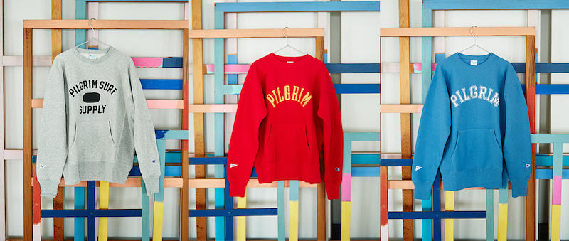 Champion × Pilgrim Surf+Supply『Reverse Weave Crew Neck Sweatshirt