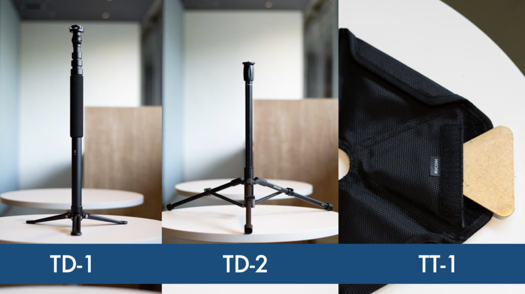 THETA専用モノポッドスタンド「TD-1」「TD-2」とスタンドウェイト「 TT