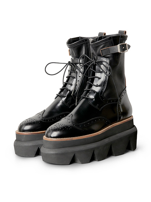 サカイ - sacai | Wingtip Engineer Sock Boots-Black-37の通販