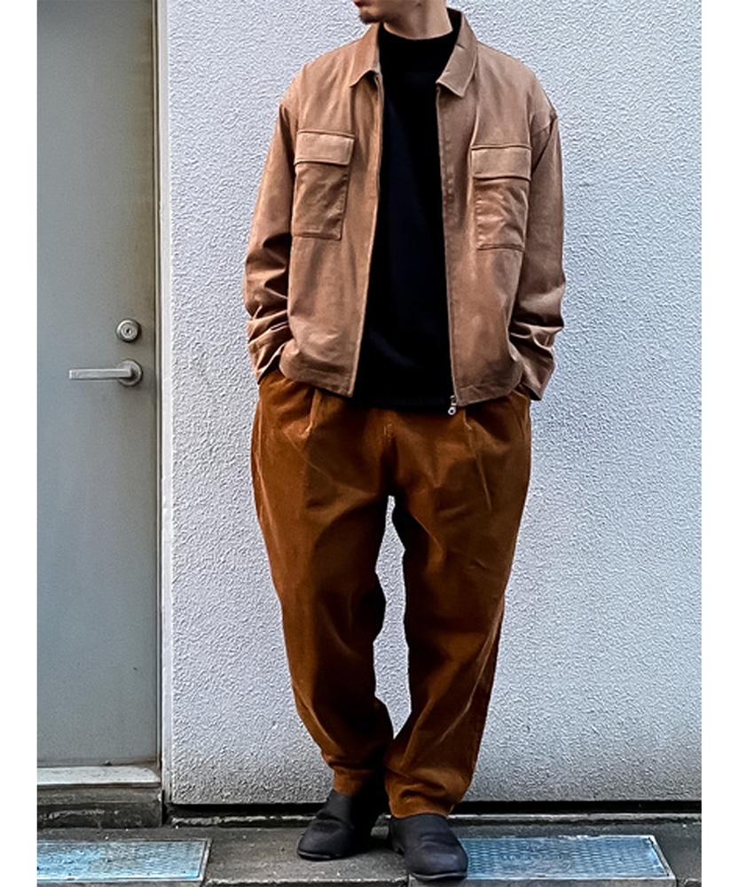 ジップスウェードタッチブルゾン(M キャメル): ジャケット/アウター