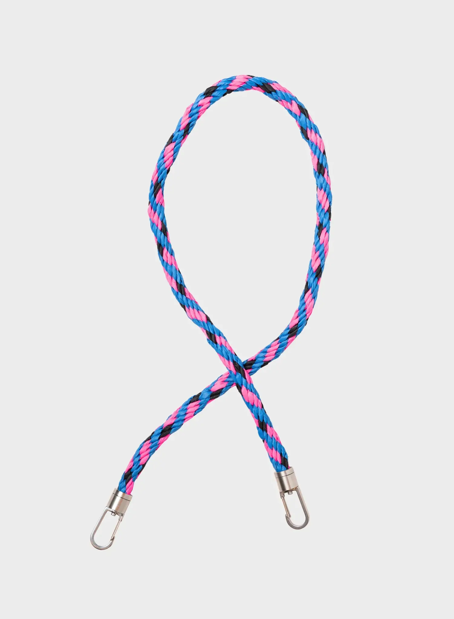 Susan Bijl The New Kumihimo Strap Blueback & Fluo Pink Short