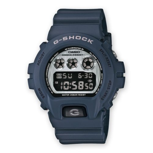 Casio DW-6900HM-2 : DW-6900HM-2 Navy Blue Brushed Steel » WatchBase
