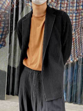 HOMME PLISSE ISSEY MIYAKEのセットアップを使った人気ファッション