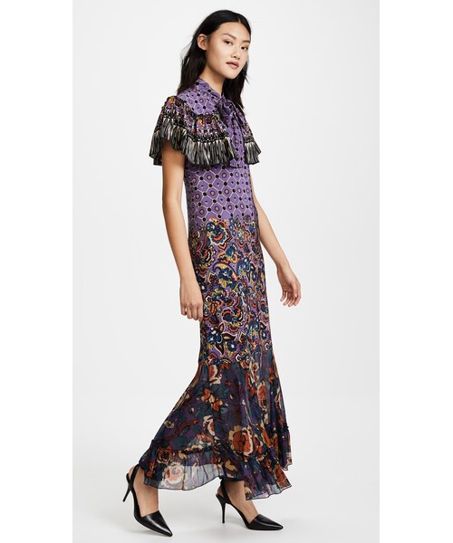 ANNA SUI（アナスイ）の「Anna Sui Paisley Fringe Maxi Dress