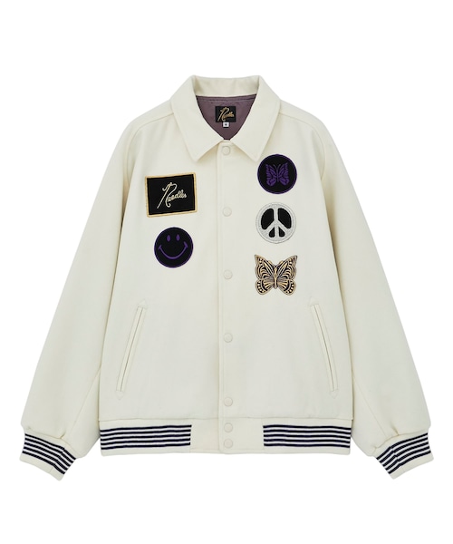 ジャケット・アウター Needles varsity jacket B'2nd（ビーセカンド） N□ma x Needles Patch Varsity Jacket