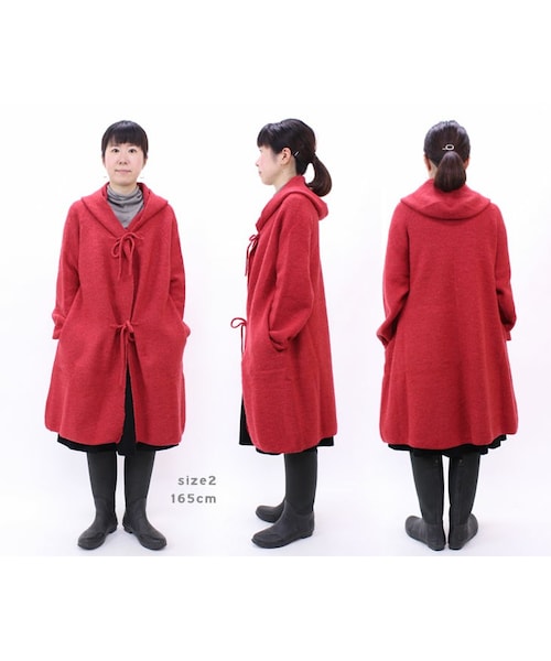 45R（フォーティファイブアール）の「ウールアルパカ縮絨フードコート