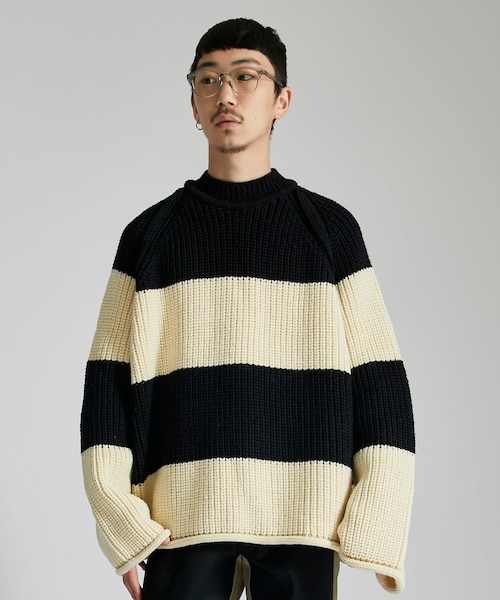 KIDILL（キディル）の「Border Pullover Knit Insist on British Wool