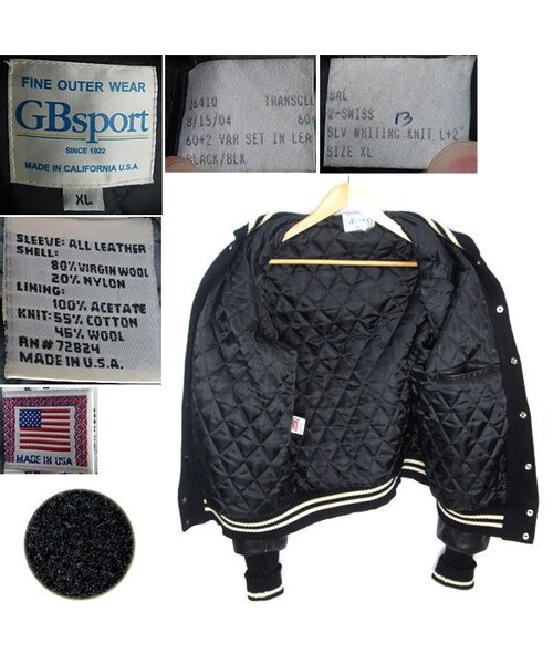 Golden Bear（ゴールデンベア）の「USA製 GB sport 袖革 袖レザー