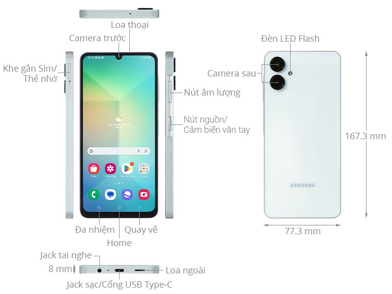 Samsung Galaxy A06 4GB/64GB - Chính hãng, giá tốt, có mua trả chậm